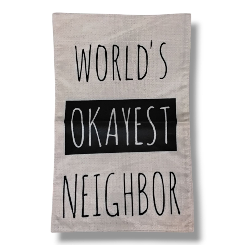 All Season Humorous Neighbor Tapestry - Black and Cream